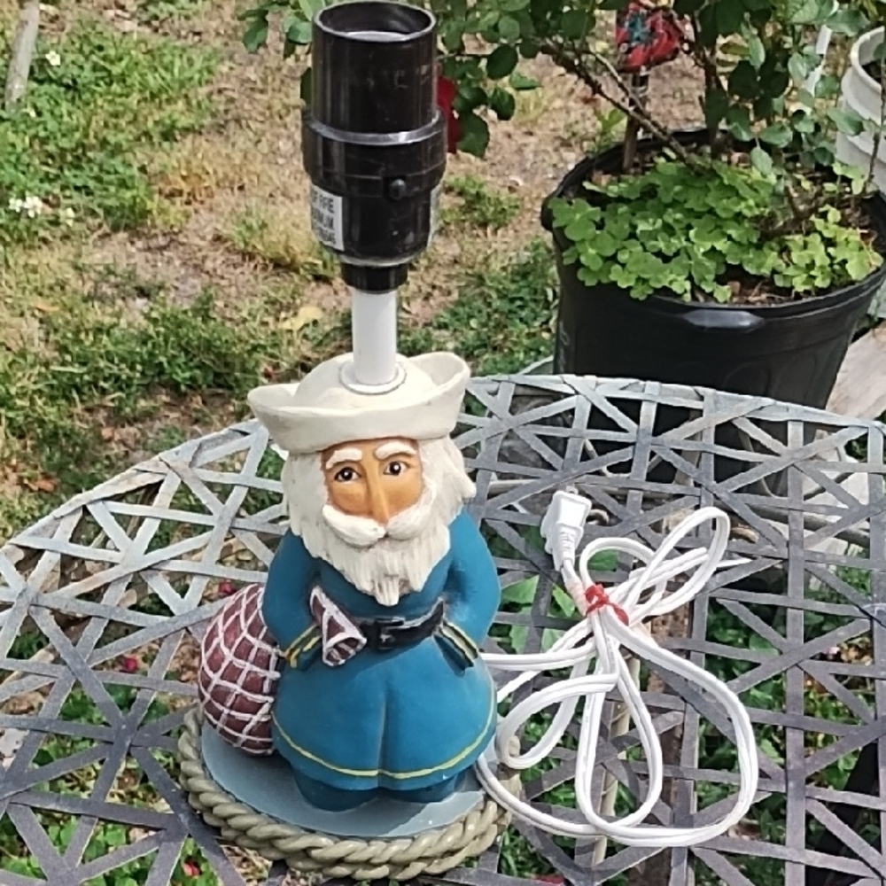 Nautical Sea Captain Table Lamp in Blue